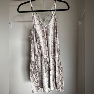 Boutique Snakeskin Romper size large